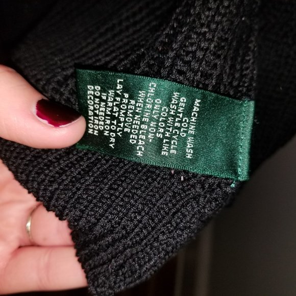 Ralph Lauren Leather Lined Cardigan - Picture 2 of 4